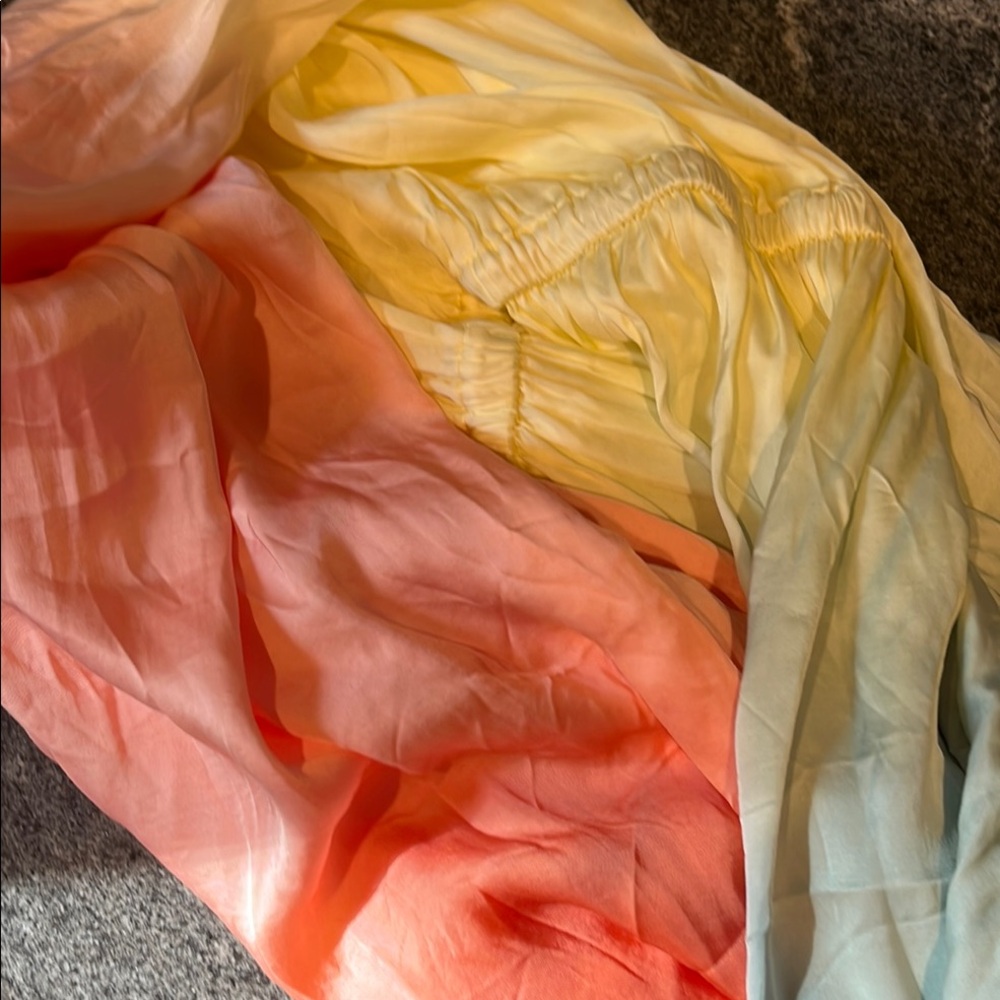 Young Fabulous & Broke Pastel Ombre Midi Dress in Blue, Yellow, Pink - Picture 3 of 3